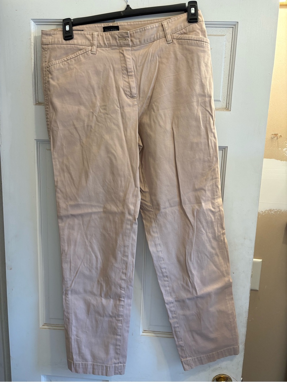 Talbots Tan Straight-Leg Pants